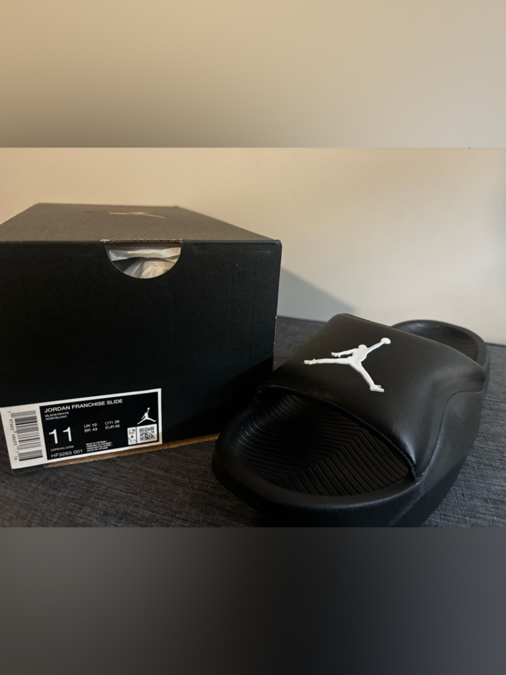 NWT Jordan Black Slide